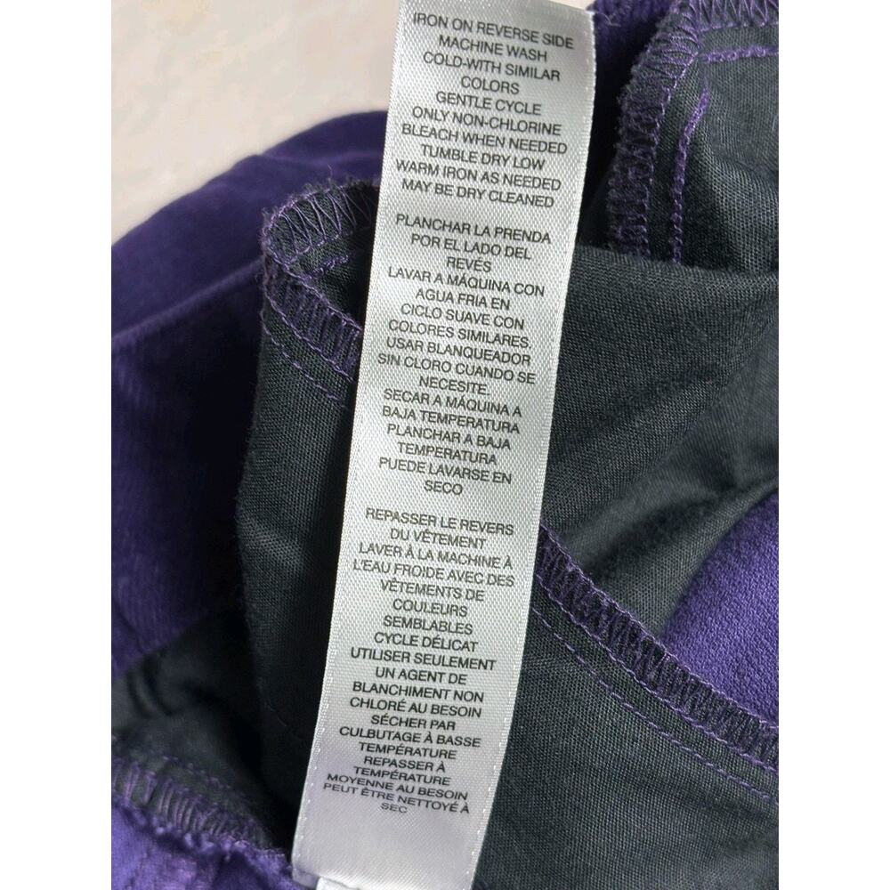 Chico's Straight Corduroy Pants Womens 2.5 Short US 14 Purple Mid Rise Stretch - Picture 6 of 10